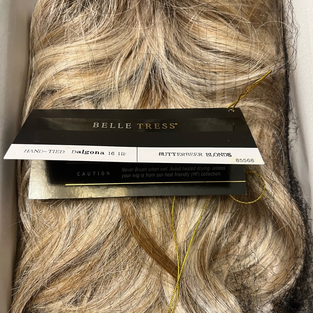 BELLE TRESS 16” Dalgona Hand Tied Butterbeer Blonde Wig